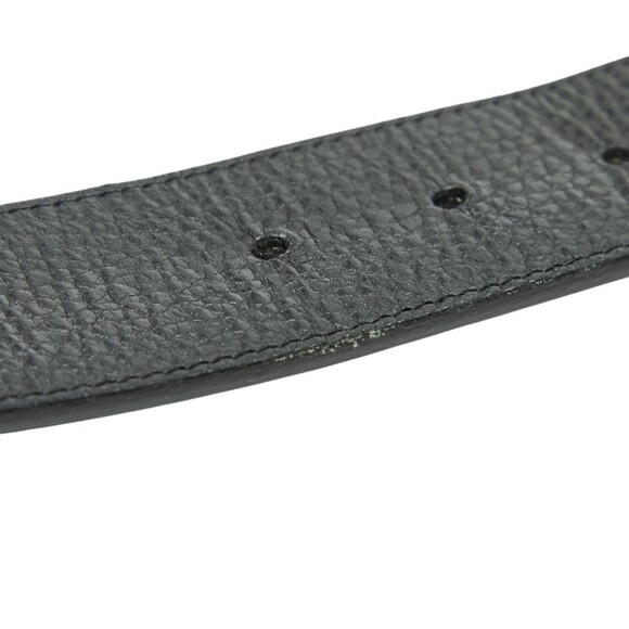 Gucci Belt 85 34 449715 Black Leather Men's GUCCI - Picture 6 of 9